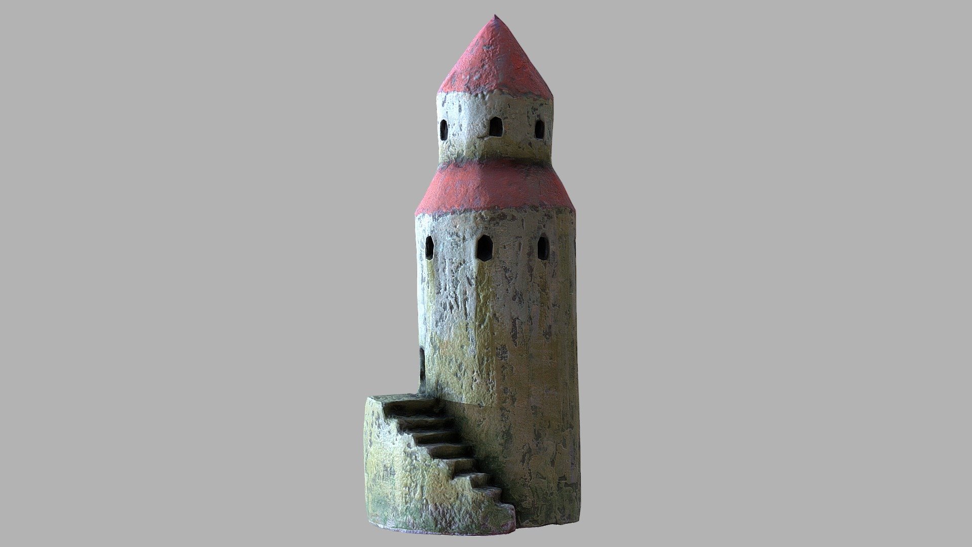 Tower from a miniature scan series 3d model