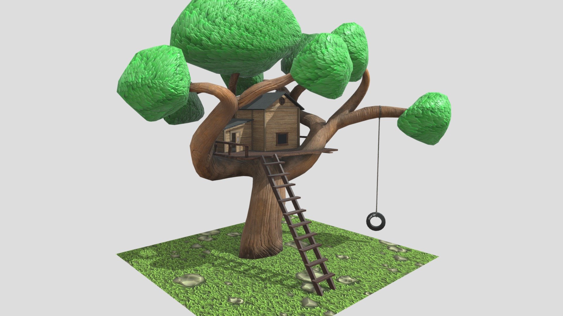 My first tree house. Made through Maya and substance painter - Tree House - 3D model by Andrew (@andrej.latisevfl) 3d model
