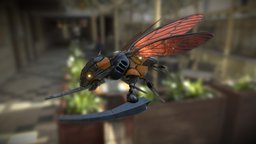 Robot Insect insectoid, flyingship, robot, mechanimalchallenge
