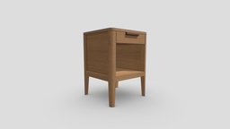 Bedside Table Night Stand 40x40x55 wooden, bedside, woodworking, meuble, property, furniture, table, game-ready, nightstand, endtable, game-asset, props-assets, sidetable, architecture, home, wood, interior