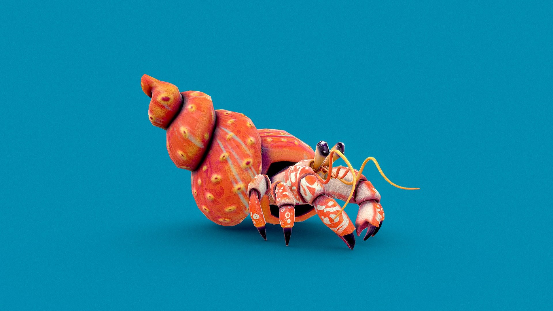 My take on this week theme for the #SketchfabWeeklyChallenge

I'm not used to modeling living beings so I feel very hesitant in the process:) But the texturing was definitely fun! - Little Hermit Crab - Download Free 3D model by Citflo (@allegory.fake) 3d model