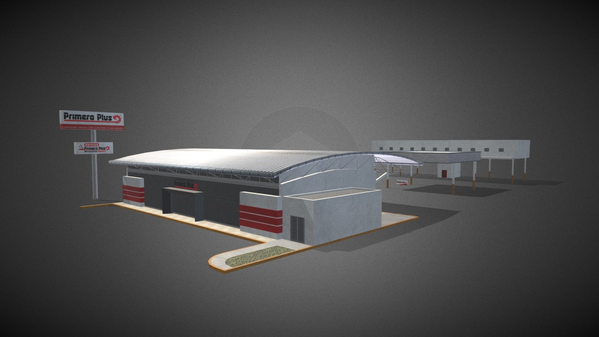 Model for videogame - Terminal Primera Plus Mazatlán - 3D model by Checo Mx. (@checomx) 3d model