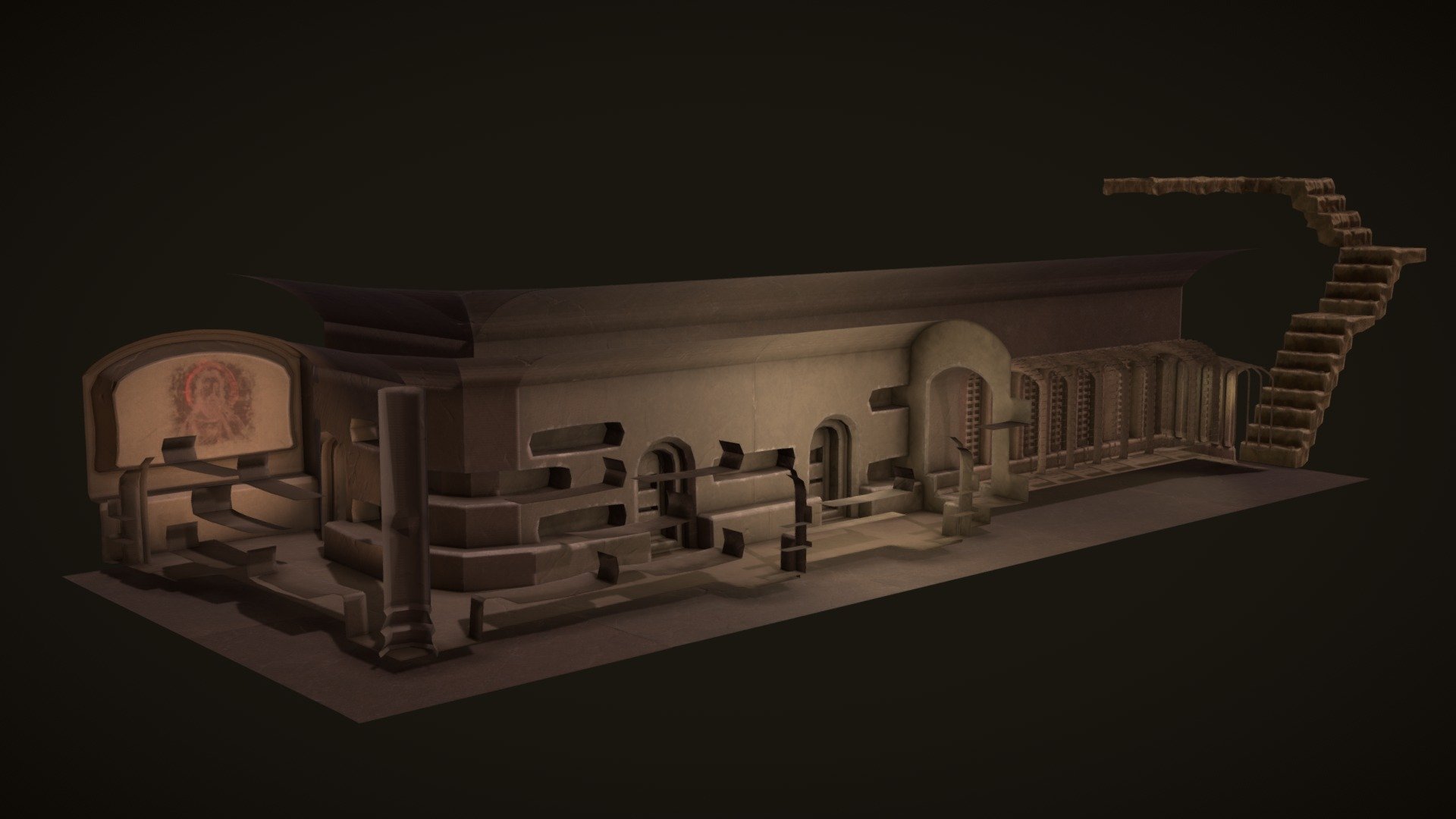 modular catacombs - 3D model by octaviopiralla 3d model