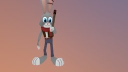RABBIT CARTOON FOR GAME rabbit, game-model, cartoon