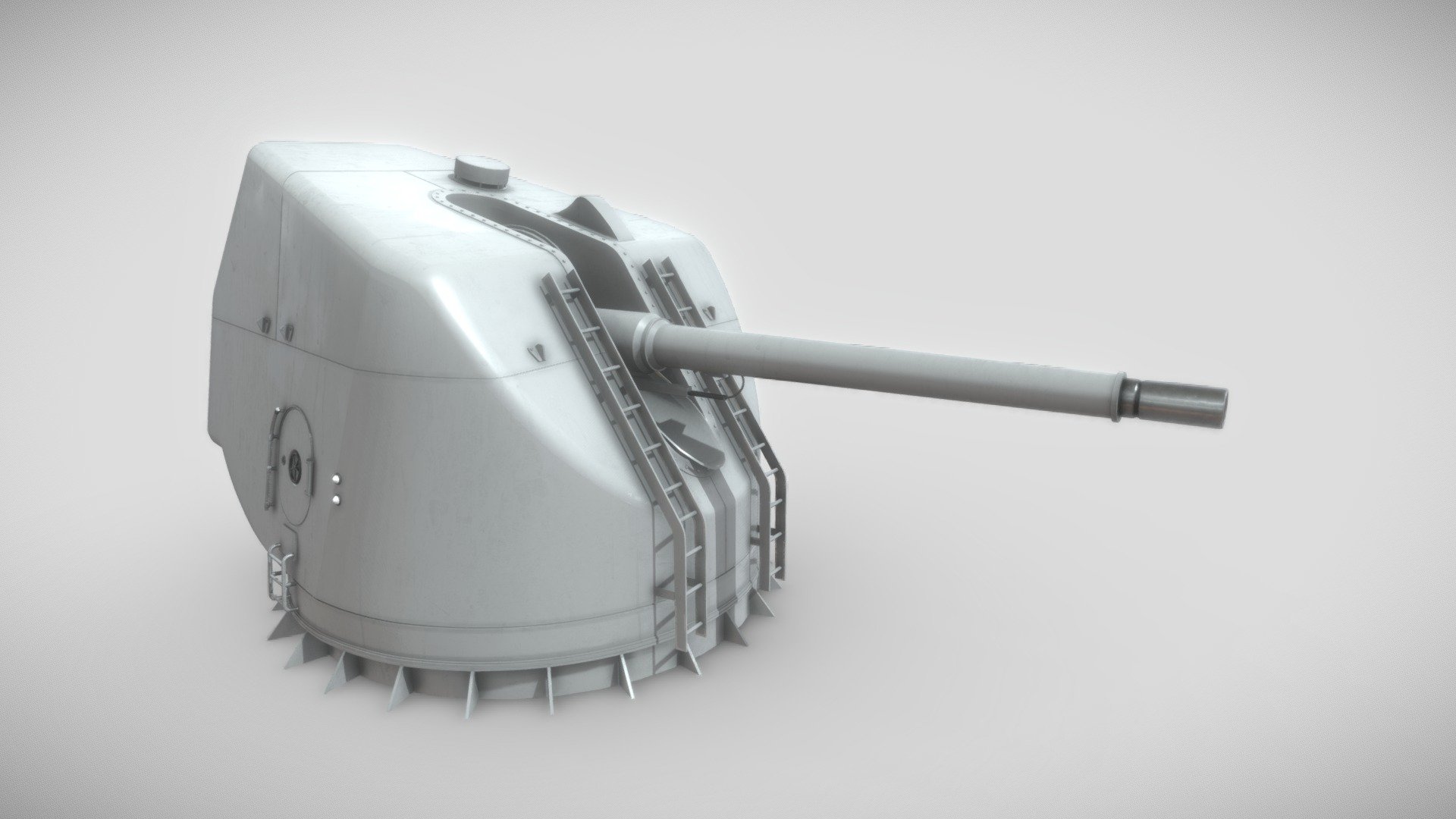 The Otobreda 127mm/54 Compact (127/54C) gun is a dual purpose naval artillery piece.

This 3D model was created using 3ds Max, with textures designed in Substance Painter. The model has been meticulously unwrapped and divided into separate parts, enabling the base and turret to rotate seamlessly. If necessary, I am also capable of exporting the textures in various formats suitable for Unity, Unreal Engine, or V-Ray integration 3d model