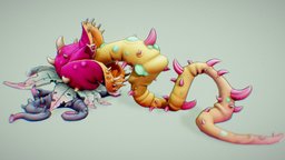 Carnivore Plant [Crash Bandicoot 4 Fan Art] 4, crash, carnivore, crashbandicoot, handpainted, 3d, gameart, gameasset, zbrush