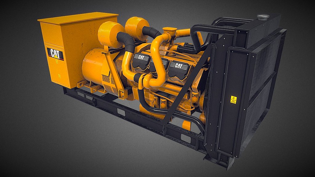 Producing reliable power from 830 ekW to 1000 ekW at 60Hz, our C32 diesel generator sets are made to meet your mission critical, continuous, standby and prime applications 3d model