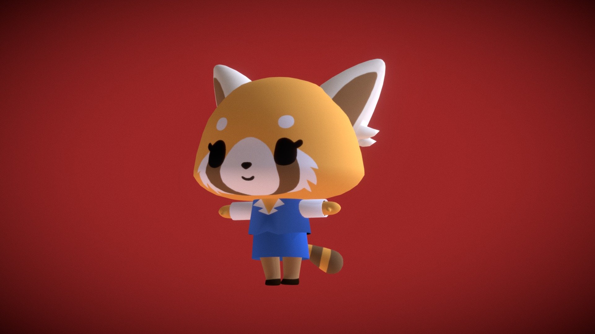 Regular version of the previous one I made - Retsuko the red panda - 3D model by gurinka 3d model