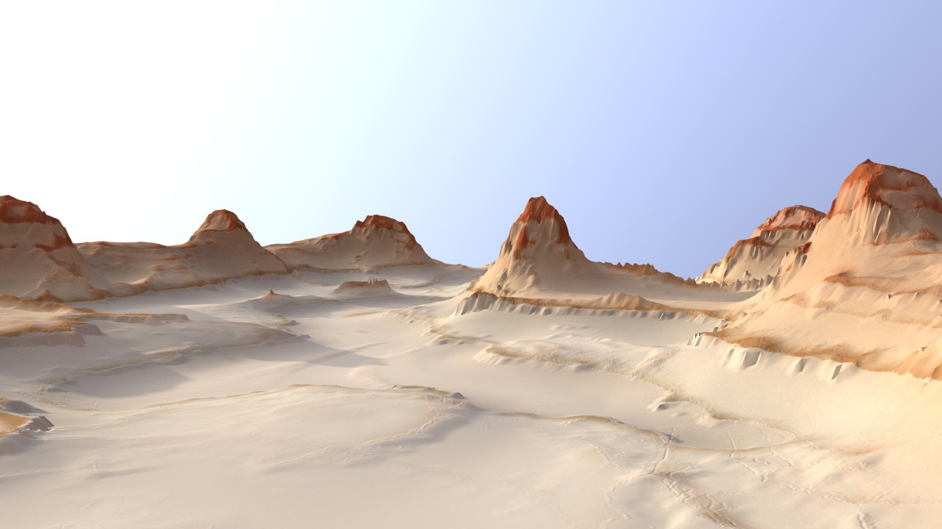 Just mountains and sand 3d model