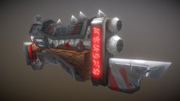 WoW Inspired Weapon : Chaos Gun daehowest, weaponcraft, low-poly, hand-painted, gameart2018, stylized