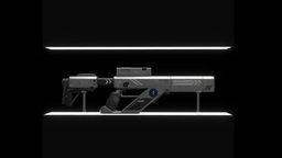 Concept rifle, carbine, marmoset, toha, substance, painter, weapon, blender, scifi, concept