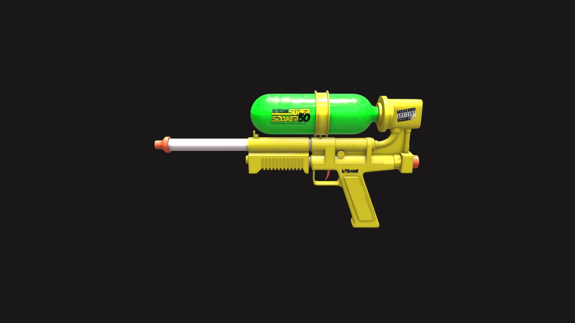1rst object for my digital childhood timecapsule. The SUper Soaker. The ultimate water gun 3d model