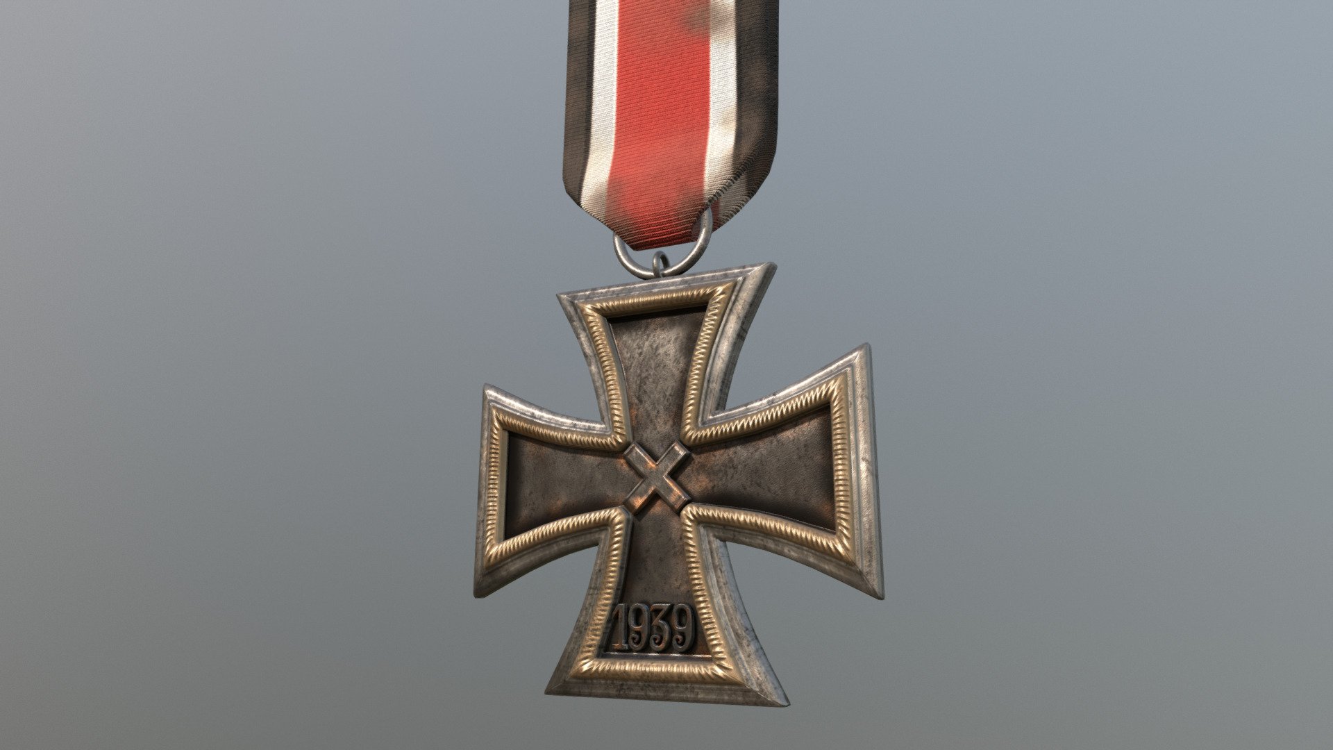 Iron Cross Second Class with Ribbon - Download Free 3D model by hans344 3d model