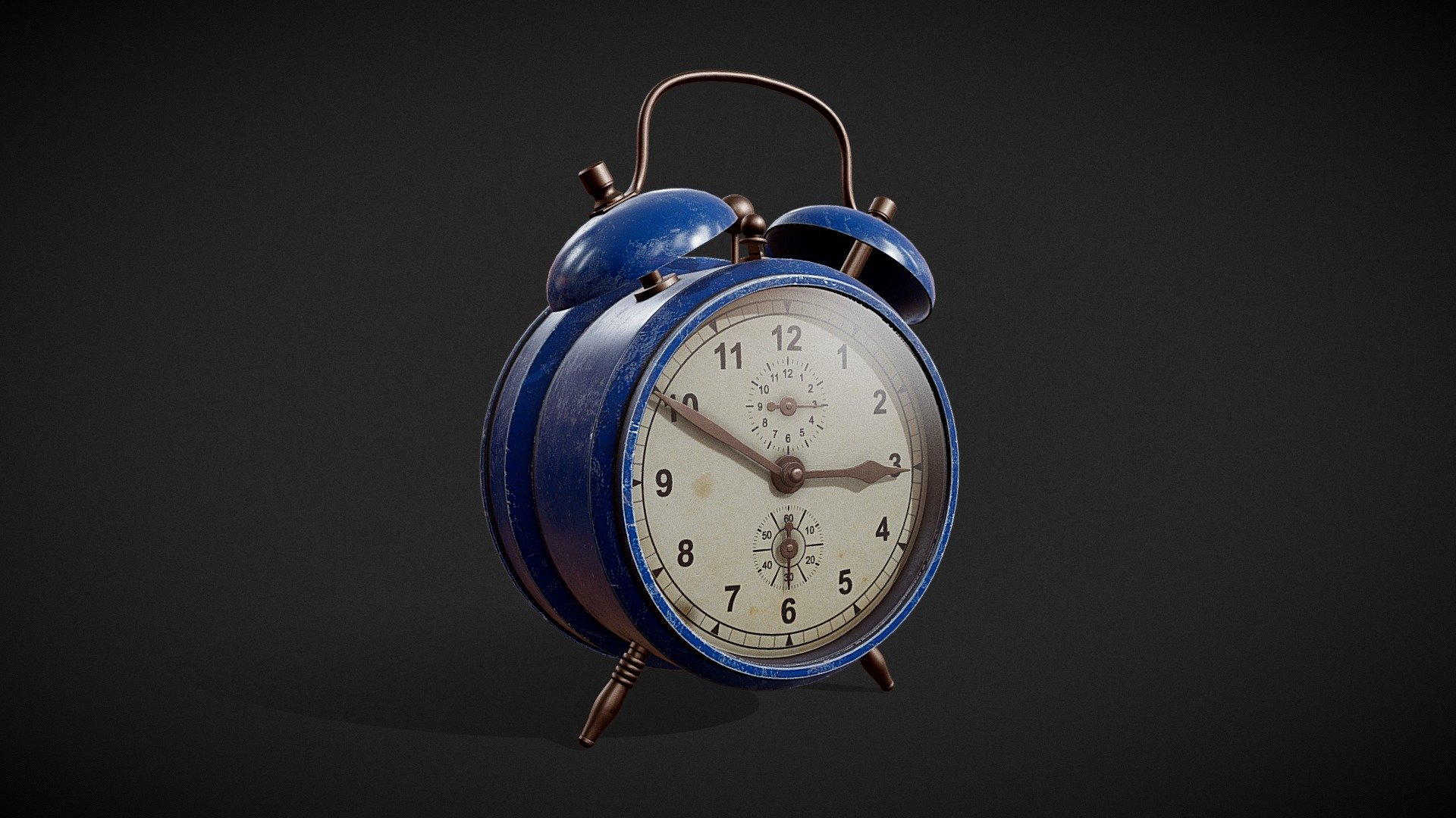 Tutorial here: https://www.youtube.com/@ninashaw-gameart

The model works perfectly in close-ups and high quality renders. It was originally modelled in Blender, textured in Substance Painter and rendered with Marmoset Toolbag 3.

What is in the archive: Blender 3; OBJ; FBX ; Textures

Textures formats: PNG (2K) - Retro Alarm Clock - Tutorial Included - Buy Royalty Free 3D model by ninashaw 3d model