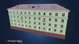Residental House project 1-414-1 lowpolly, ussr, typical, low-polygon, ukraine, game-asset, citiesskylines, low-poly-model, low-poly-blender, stalin-era, 1-414, 1-414-1, low_poly, architecture, low-poly, gameasset, cities-skylines