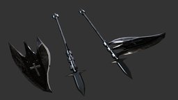 shield scythe spear, transform, scythe, substanceshield, substancepainter
