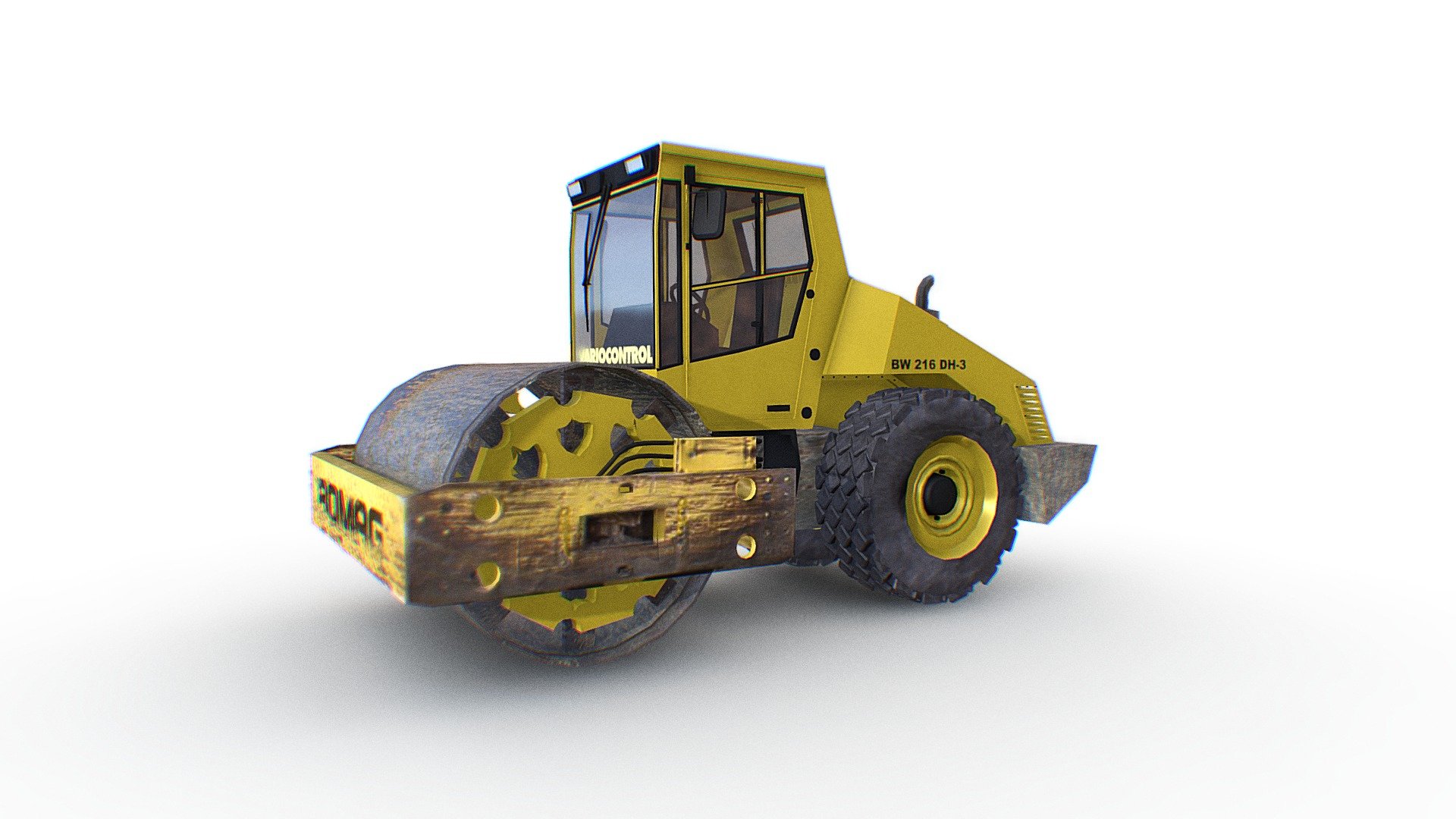 3D Photorealistic Model Of Bomag BW 216 DH-3 Road Roller - Bomag BW 216 DH-3 Road Roller V2 - Buy Royalty Free 3D model by Omni Studio 3D (@omny3d) 3d model