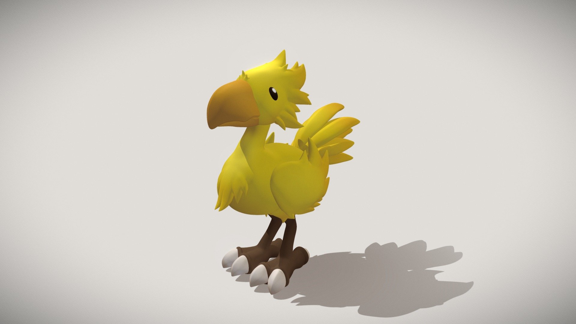 A little chocobo sculpt and paint with ZBrush 3d model