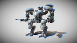 Robot combat robot mecha armor in, armor, machinery, future, sci, fi, mechanical, artillery, chrome, cyborg, science, the, character, model, futuristic, gun, robot, knight, robots
