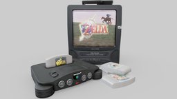 Nintendo Retro Game Setup tv, retro, nintendo, n64, nintendo64, mario64, banjo-kazooie, zelda
