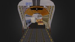 Cargo plane Interior cargo, 3dsmax, plane