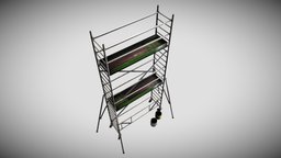 Trabattello Scaffolding stand, tool, unwrap, scaffolding, building-site, pbr, structure