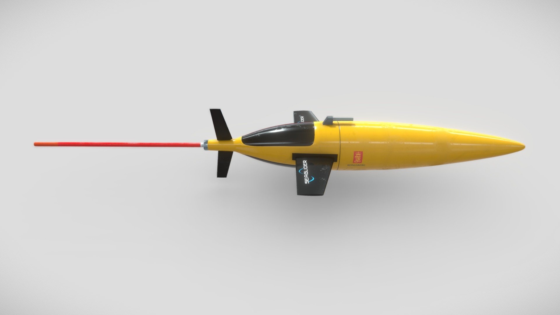 Seaglider AUV is used for measuring oceanographic data 3d model