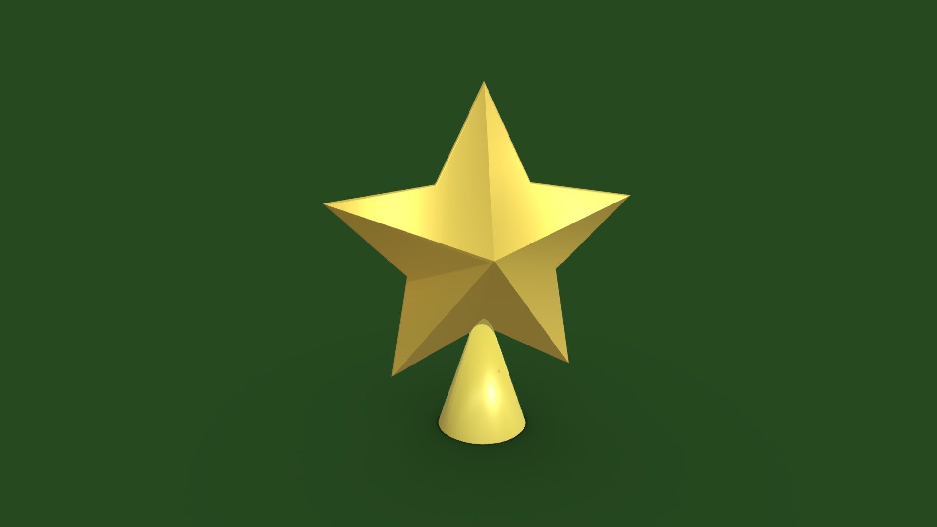 I didn't really get to make a proper Christmas tree model like I was hoping I'd have time to, so here's a simple Christmas star tree topper 3d model