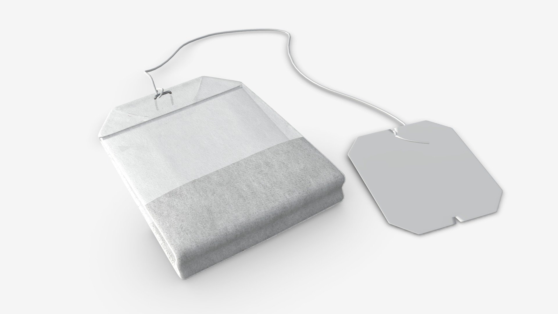 Tea bag with label 04 - Buy Royalty Free 3D model by HQ3DMOD (@AivisAstics) 3d model
