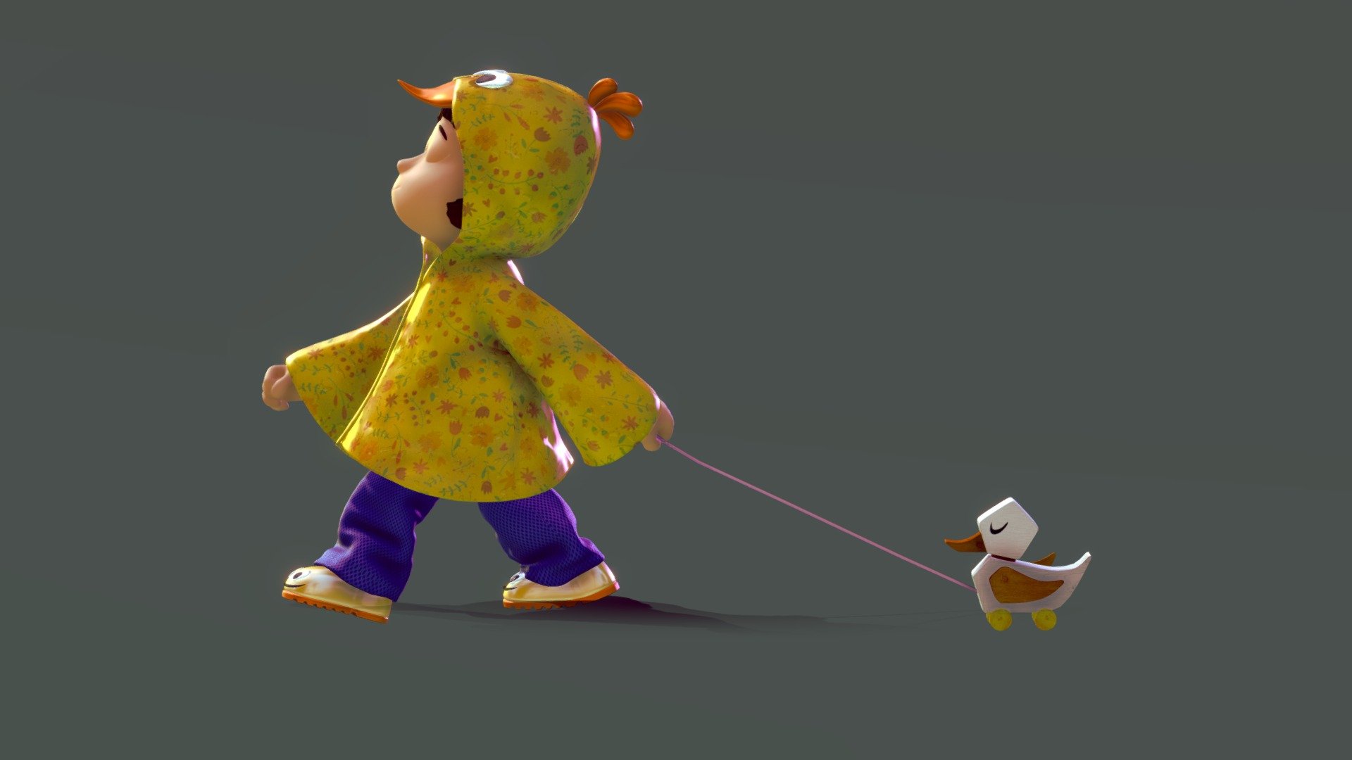 hi This is my first upload on sketchFab . I recently worked on this 3D illustration inspired by a 2D artwork by Faye Hsu . I loved the attitude of that kid in that Art, so, thought of creating it in 3d and maintain that kiddo's ATTITUDE throughout.

blender #b3D #art - Duck follows Attitude - Download Free 3D model by SuperMam 3d model