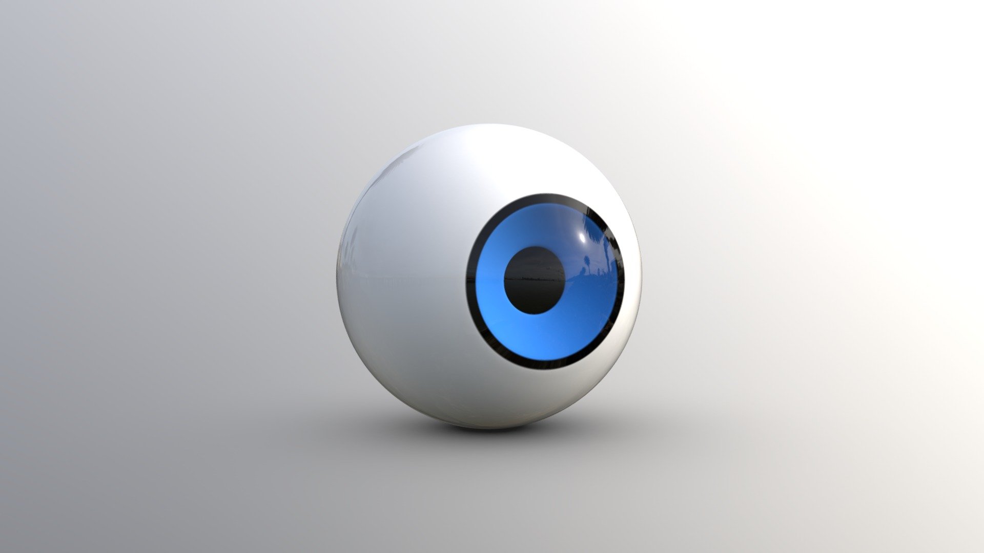 Cartoon eye with proper reflections to be used in figures - Cartoon eye - Buy Royalty Free 3D model by dquintino 3d model
