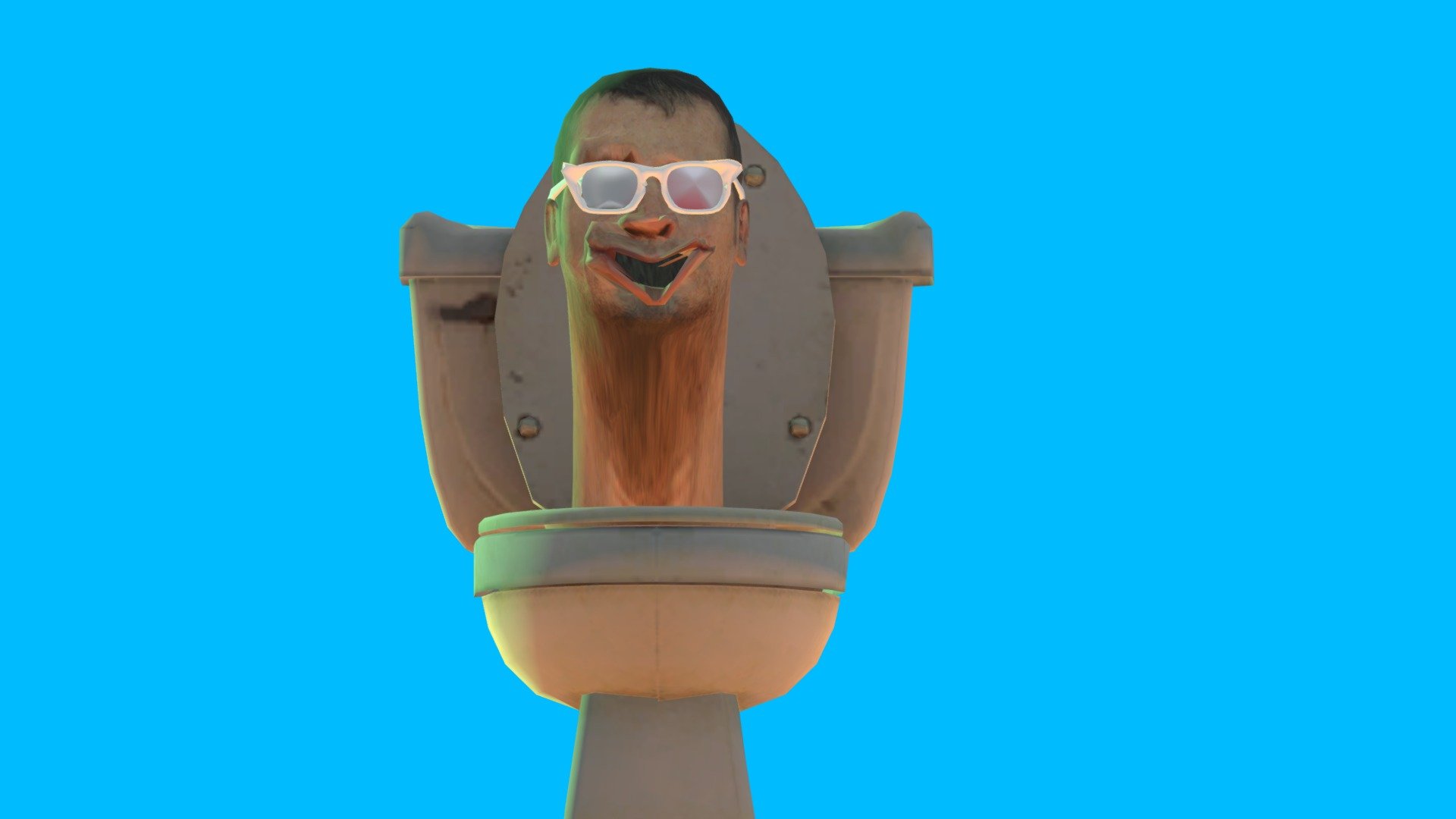 skibidi toilet glasses - 3D model by pamm (@daeboommmm) 3d model