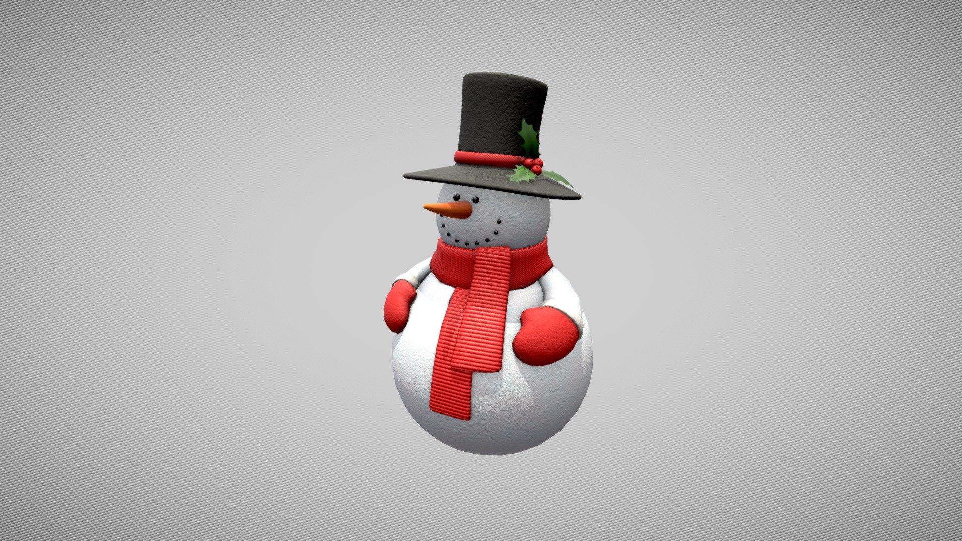 Modeled this snowman in anticipation of Christmas and New Year 3d model