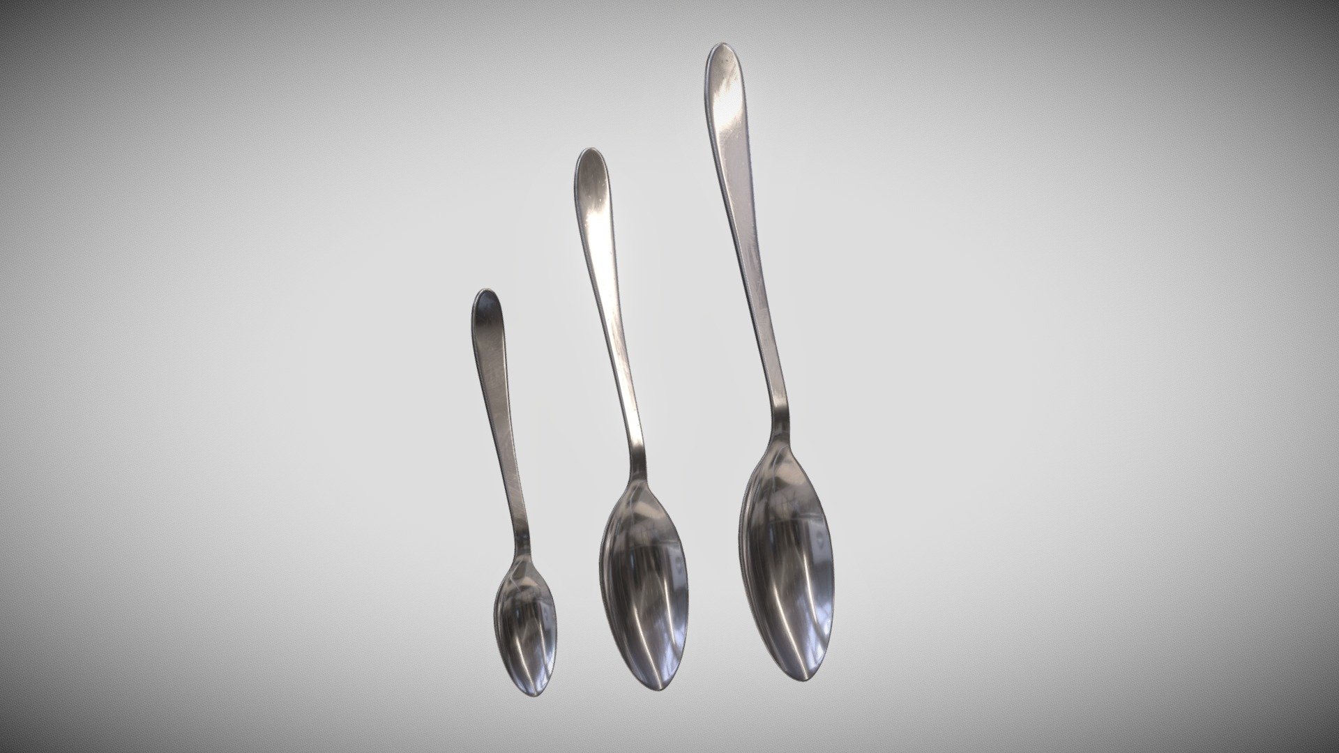 Check cutlery collection (16,7% off): https://skfb.ly/oz8D8

[Zip File]

Mesh Information:




Subdivision-ready models

Subdivision 0: 548 faces, 1096 tris

Subdivision 1: 2192 faces, 4384 tris

Subdivision 2: 8768 faces, 17536 tris

UV unwrapped

Object Information:




3 models: Teaspoon, Dessert spoon, Soup spoon

Teaspoon World scale (cm): 0.8 height x 12.2 x 2.2

Dessert spoon World scale (cm): 1 height x 16.7 x 3.4

Dinner spoon World scale (cm): 1.2 height x 20.3 x 4

Texture Information:




Texture size: 1024x1024, 2048x2048

BaseColor

Roughness

Metallic

Normal OpenGL and DirectX

PNG format

Formats include: 




.obj

.fbx

.blend

~ If you have questions or problems, please feel free to contact me 3d model