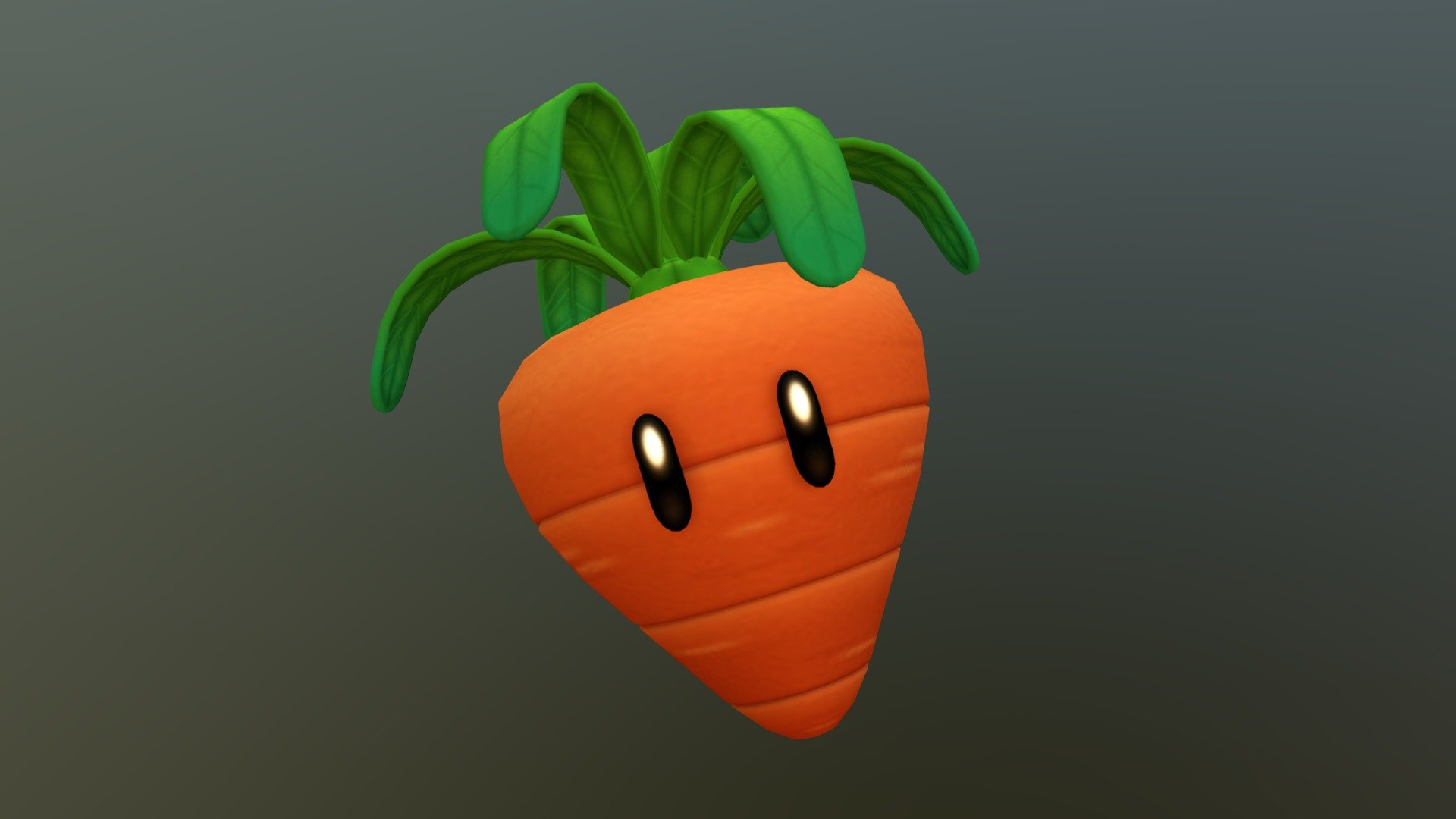 Trophy pose of my game-quality Super Carrot model 3d model