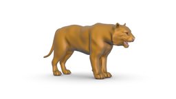 High Poly Model A Realistic Tiger cat, forest, tiger, indian, animals, hunter, wild, mammal, predator, feline, ears, claws, growl, stripes, lion, tail, bengal, hide, sabertooth, arctic, albino, animals-creatures, paws, low-poly, gameart, female, animal, male, textured, wolf, polygon, man-eating