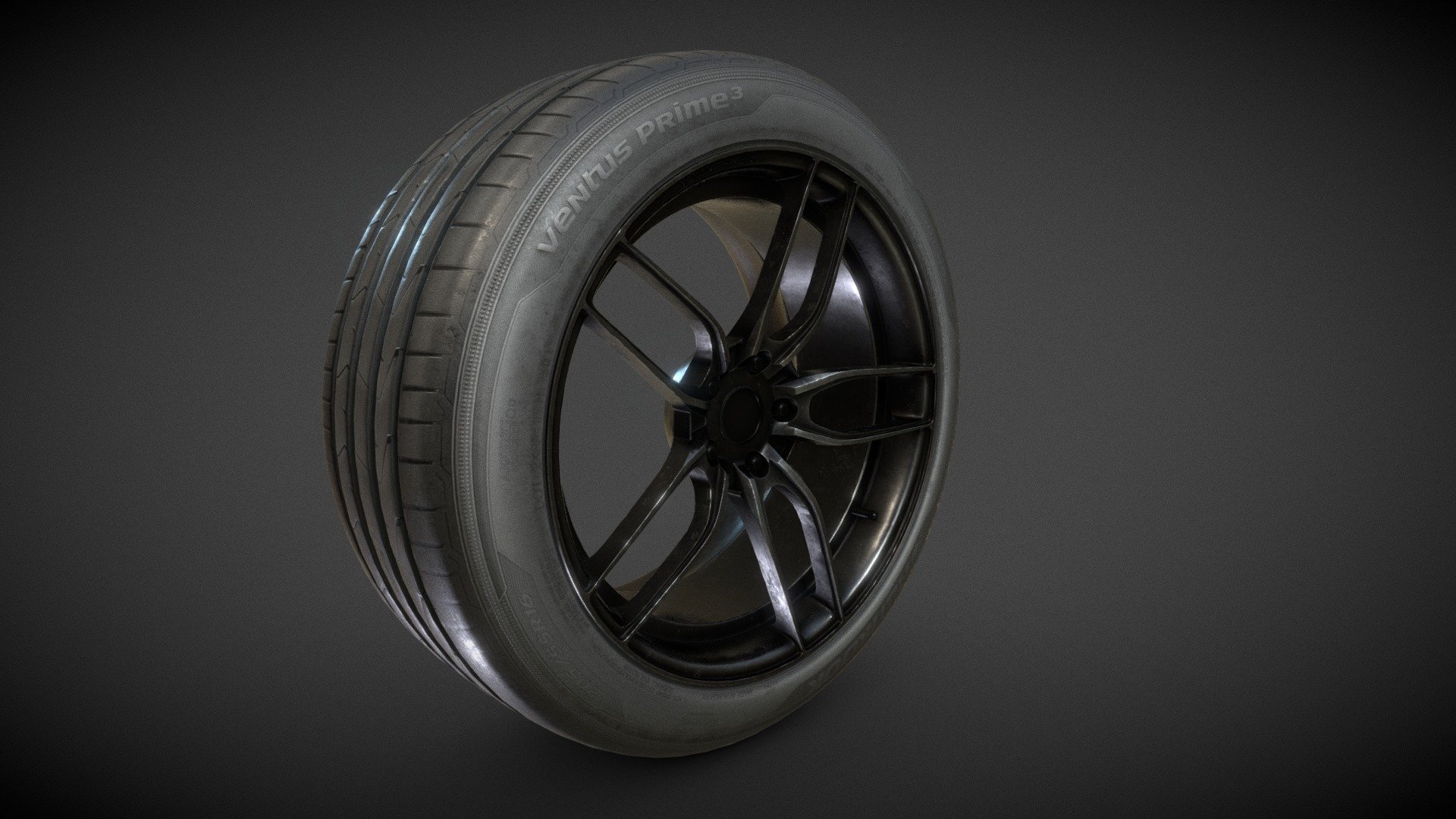 Sport tire on a sport rim. perfect wheels for a track day.
high detailed 8k resolution pbr textures 3d model