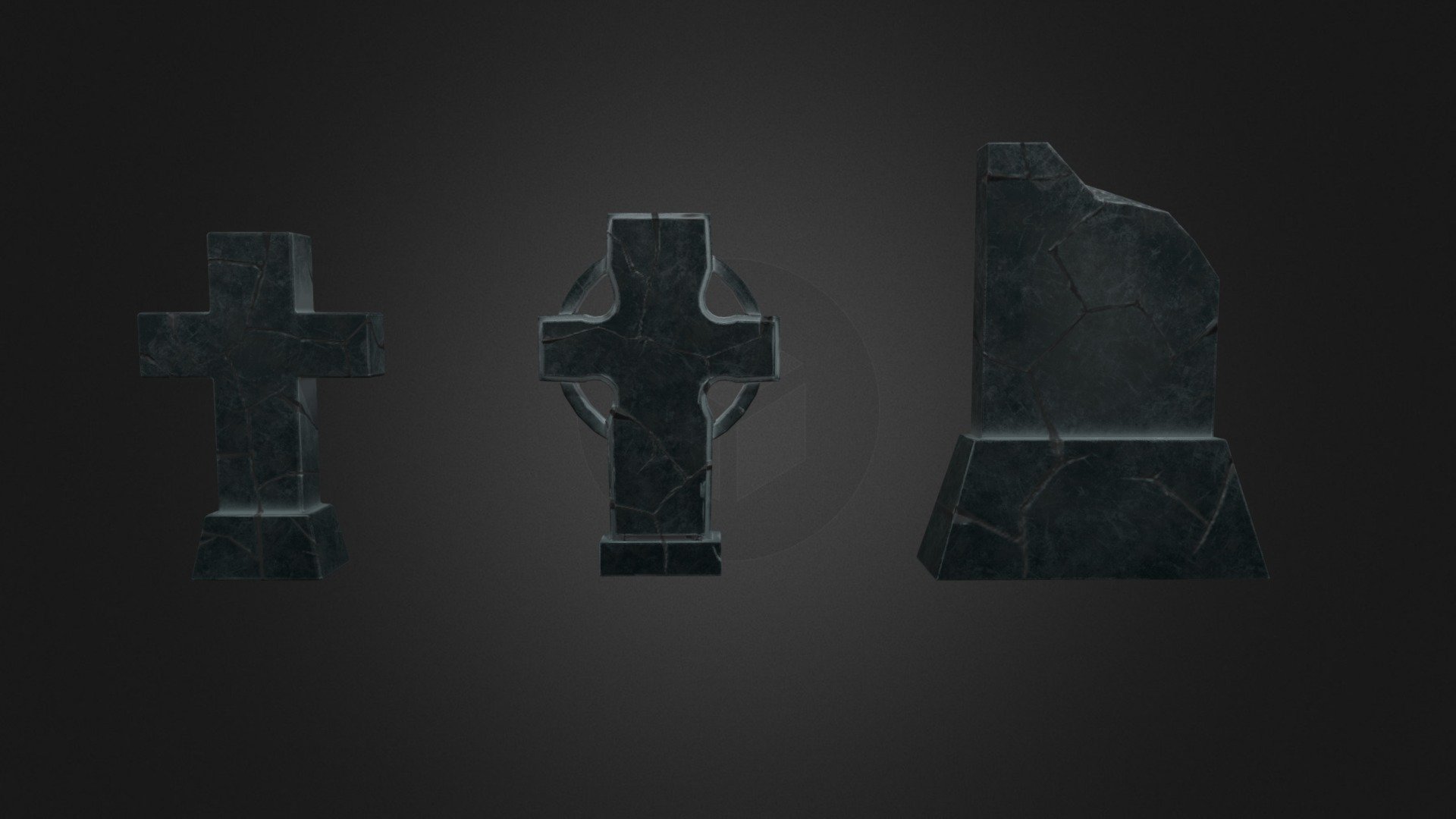 These assets were created for the Stylized Graveyard environment 3d model