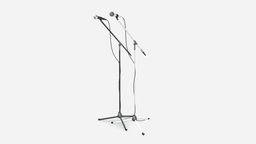 Microphone with Stand music, stand, sound, prop, vr, microphone, 4096, low-poly-model, pbr-game-ready, pbr-workflow, game, 3d, pbr, 3dmodel, microphonestand