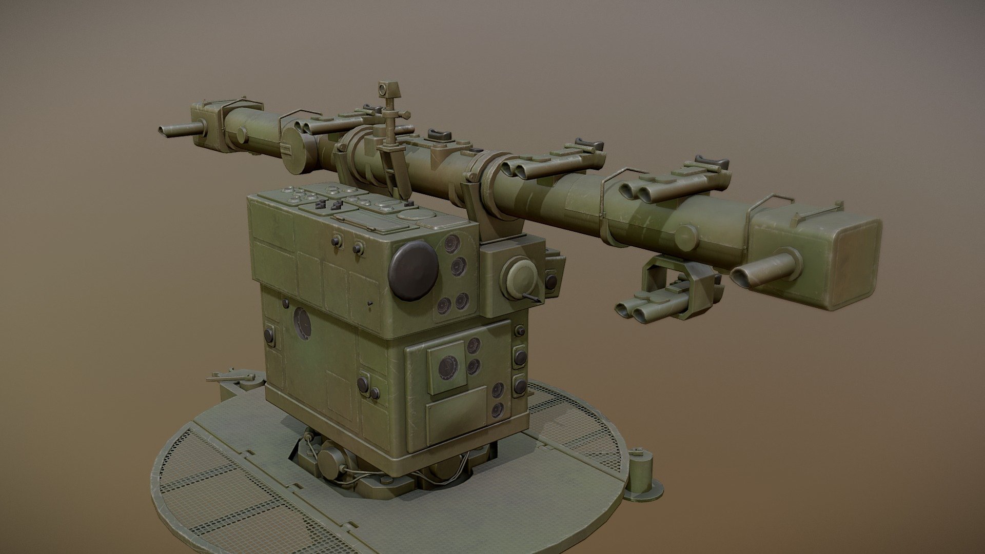 The Kommando-Gerät 40 is an anti-aircraft fire director used principally for major caliber weapons such as the 8.8 cm FlaK 36 and 10.5 cm FlaK 40. However, by installing the proper ballistic cams, it may be used with any type of gun 3d model