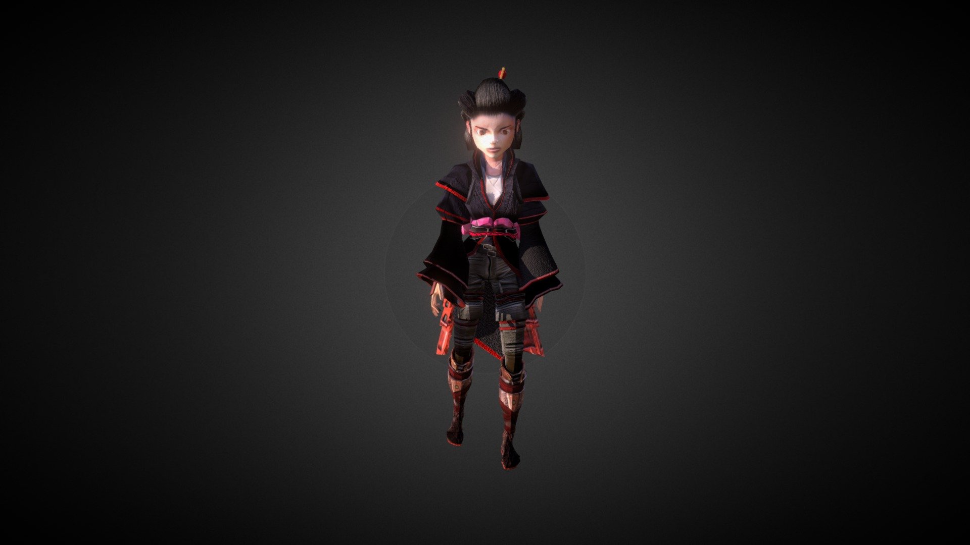 3D model of a character for videogames - The Asian Girl - 3D model by thonygm 3d model