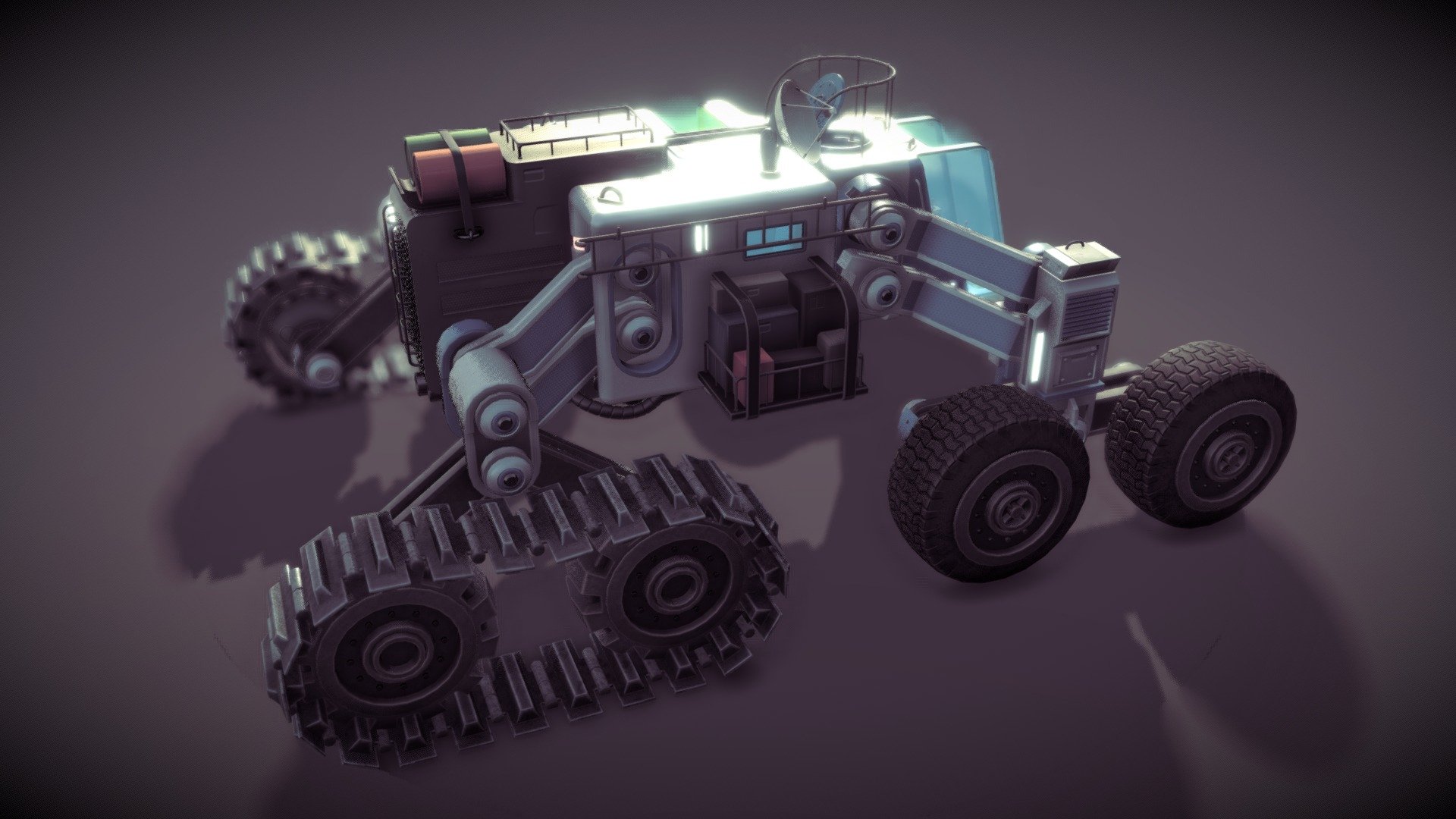 This was a personal project I worked on in my spare time over the course of a few weeks, and was my take on what a futuristic, all-terrain space exploration vehicle might look like.

The eight-wheeled mechanism was heavily inspired by the Daihotai Tractor from the movie Aliens (as used by the Jordan family on the Hadley's Hope colony).

If you purchase this model then please send me a message to tell me about your project, I'd love to see what you create with it! - Eight-wheeled Space Exploration ATV - Buy Royalty Free 3D model by se7en23 3d model