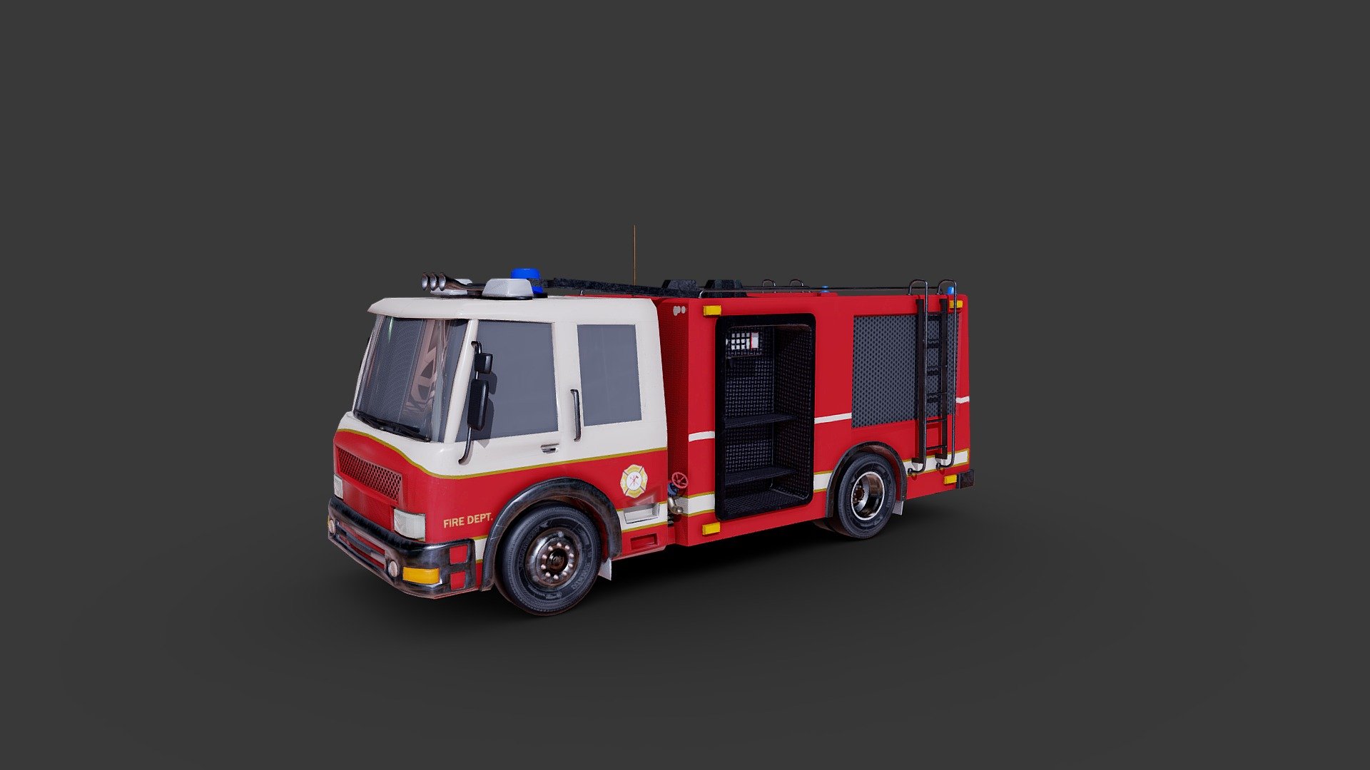 This ia a highly optimized 3D asset designed to work with the Unity Universal Render Pipline in an Oculus Quest 2 fire fighting simulaton application 3d model