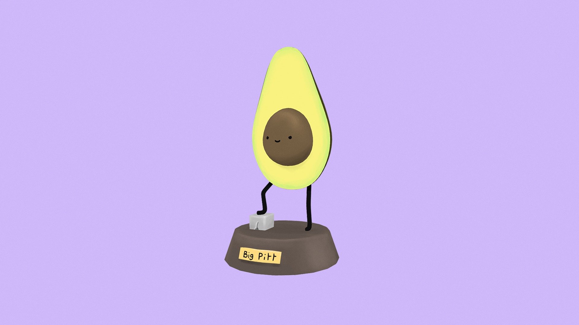 Here is Big Pitt Avocado, strong and fierce. This is an asset I modeled and textured for my graduation movie 3d model