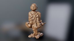 Little Monk-1 zbrush-sculpt, cinema4d