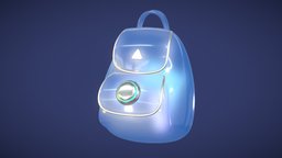 Futuristic Transparent Backpack transparent, backpack, 3d, futuristic