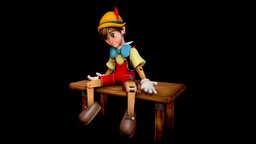 Pinocchio pixar, disney, pinocchio, stylizedcharacter, cartoon, photoshop, 3dsmax, zbrush, stylized