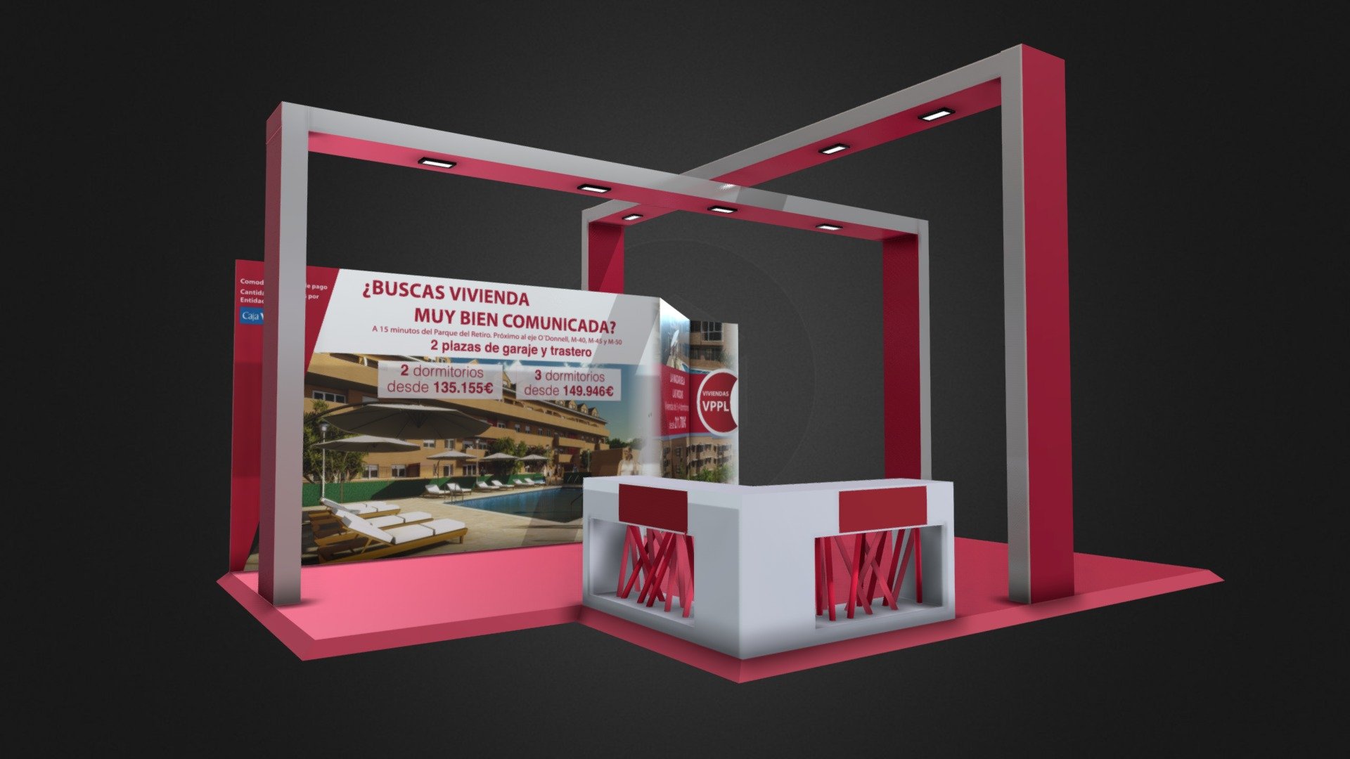 Standard model of stand, for fairs, congresses and exhibitions.

Create by Aaron3D: aarontresdesero@gmail.com - Standard model of stand - Buy Royalty Free 3D model by Aaron3D (@Aarontresde) 3d model