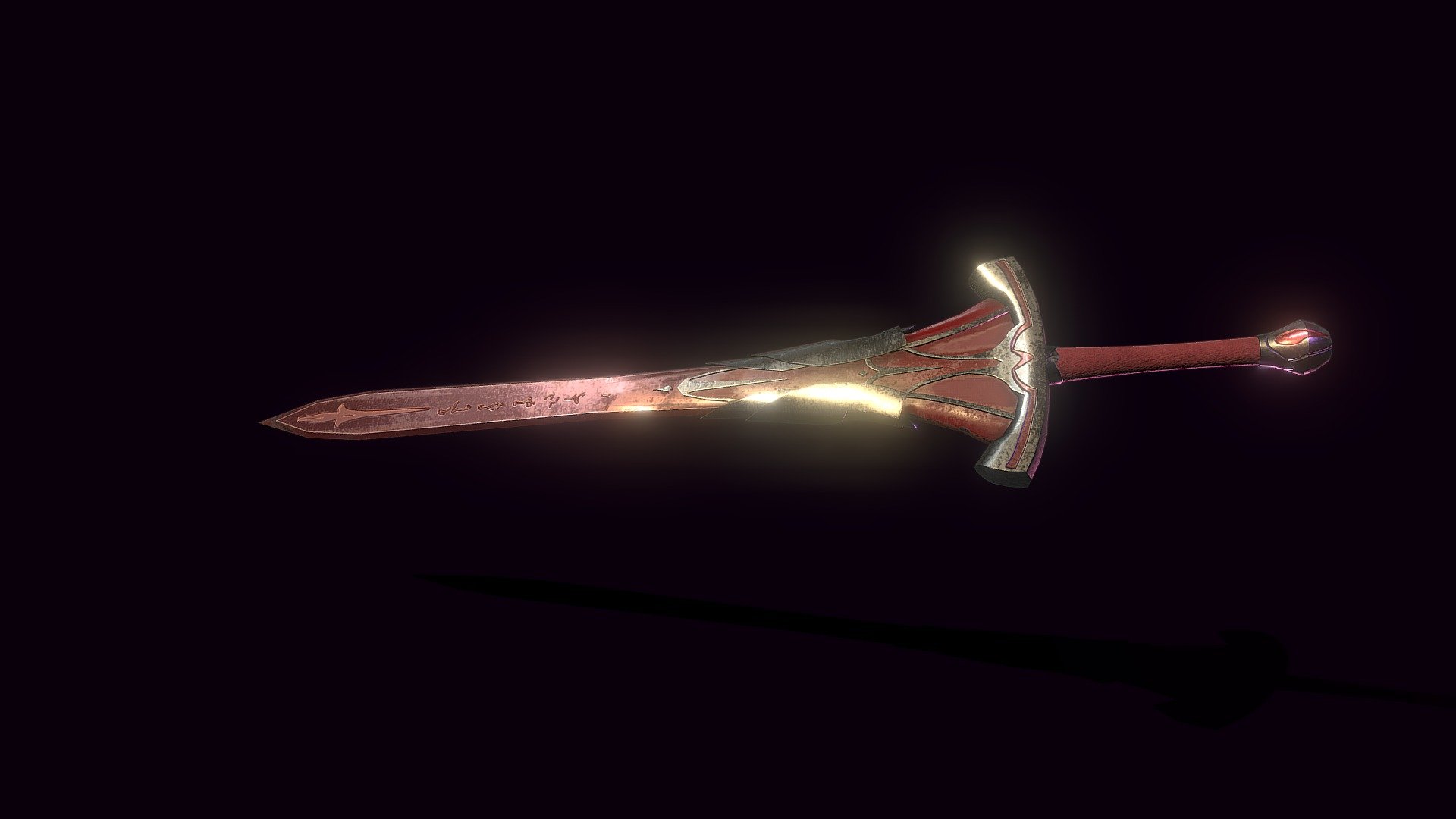 Clarent sword of Mordred from the Fate franchise with a more realistic style. 
Modeled in 3Ds Max. 
Textures made with Photoshop and Substance Painter 3d model
