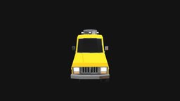 Twister Truck truck, yellow, lowpoly, low, poly, car